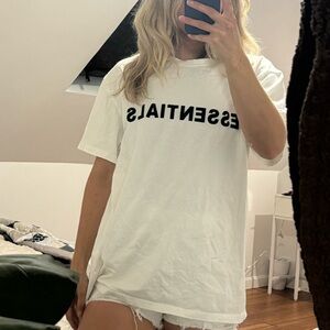 Essentials White Graphic Tee